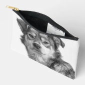Verfijnde monochrome grote hond van gemengd ras etui (Open)