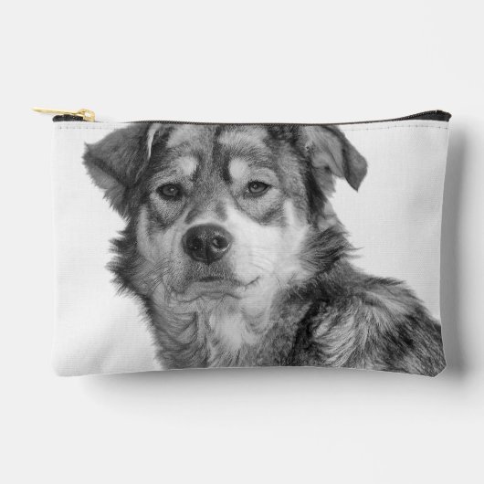 Verfijnde monochrome grote hond van gemengd ras etui (Voorkant)