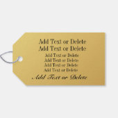 Verfijnde Monogram Gold Look Gift Labels Cadeaulabel (Achterkant Horizontaal)