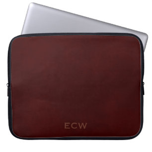* Verfijnde nep gestempelde gevlekte bruine Laptop Sleeve