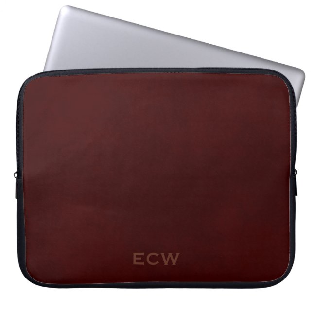 * Verfijnde nep gestempelde gevlekte bruine Laptop Sleeve (Voorkant)