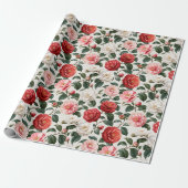 Verfijnde Neutrale Camellia Bloemkunst Cadeaupapier (Uitgerold)