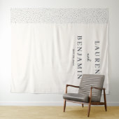 Verfijnde Off-Wit Gestippelde Minimalisme Wandkleed (In Situ (horizontaal))