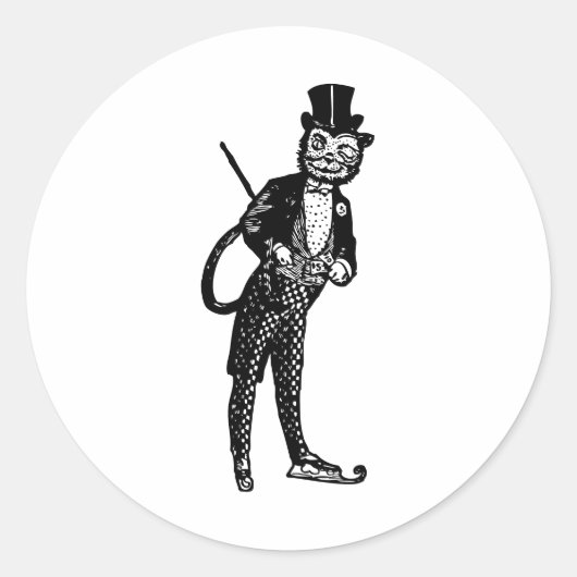  verfijnde operakat ronde sticker (Voorkant)