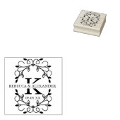 Verfijnde Ornament Initialen voor huwelijksmonogra Rubberstempel (Gestempeld)