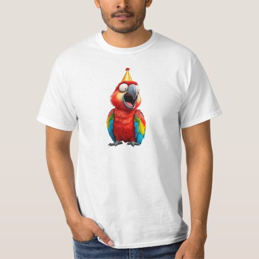 Verfijnde papegaai voor de show. t-shirt (Voorkant)