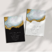 Verfijnde parel agaat foto bewaar de datum kaart