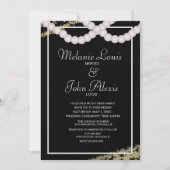 Verfijnde ParelFolie Confetti Borders Wedding Kaart (Voorkant)