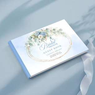 Verfijnde Pastelblauwe Pioen Groen Goud Boek