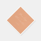 Verfijnde Perzik Calligrafie Servet (Hoek)