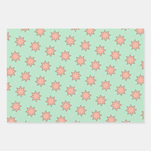 Verfijnde perzik inpakpapier flat sheet set (Voorkant 2)