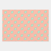 Verfijnde perzik inpakpapier flat sheet set vel (Voorkant)