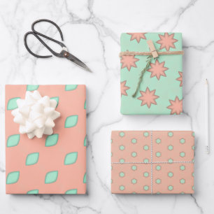 Verfijnde perzik inpakpapier flat sheet set vel