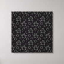 Verfijnde Plain Black Muted Floral
