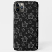 Verfijnde Plain Black Muted Floral Case-Mate iPhone Case (Achterkant)