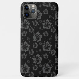 Verfijnde Plain Black Muted Floral Case-Mate iPhone Case