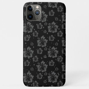 Verfijnde Plain Black Muted Floral Case-Mate iPhone Case