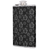 Verfijnde Plain Black Muted Floral Heupfles (Links)