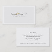 Verfijnde procureur Light Grey Visitekaartje (Voorkant / Achterkant)