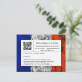 verfijnde QR - code : frankrijk Uitnodiging Briefkaart (Staand voorkant)