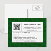 verfijnde QR-code: groene halftoon Uitnodiging Briefkaart (Voorkant / Achterkant)