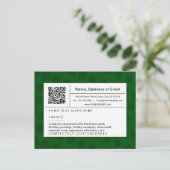 verfijnde QR-code: groene halftoon Uitnodiging Briefkaart (Staand voorkant)