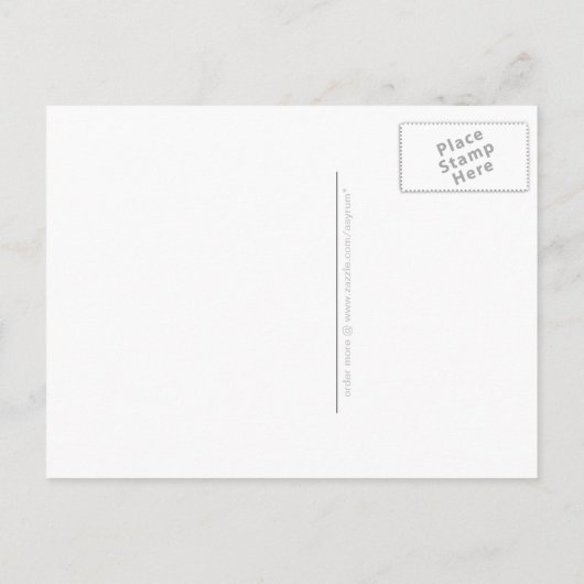 verfijnde QR-code : zwart-wit Uitnodiging Briefkaart (Achterkant)