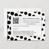 verfijnde QR-code: zwart-witte halftone Uitnodiging Briefkaart (Voorkant / Achterkant)