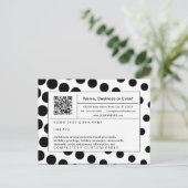 verfijnde QR-code: zwart-witte halftone Uitnodiging Briefkaart (Staand voorkant)