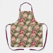 Verfijnde Ranunculus Bloemendruk Schort (Voorkant)