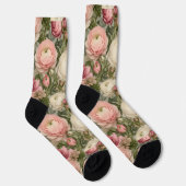 Verfijnde Ranunculus Bloemendruk Sokken (Rechts)