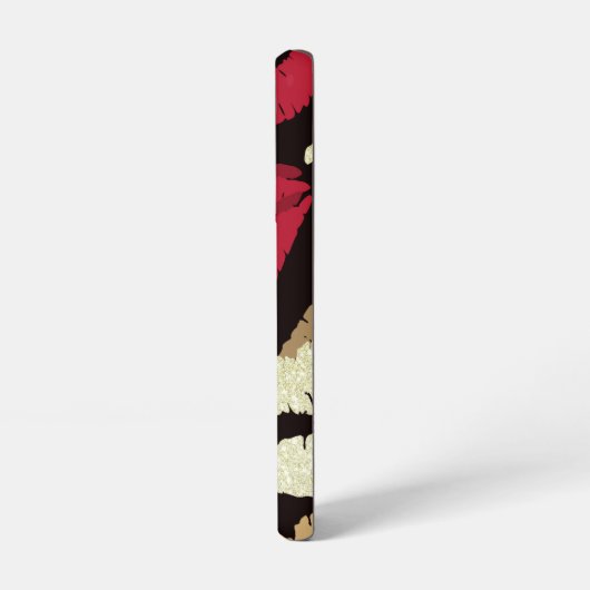 Verfijnde Red Lips Monogram Samsung Galaxy Hoesje (Linkerkant)