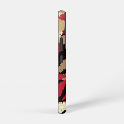 Verfijnde Red Lips Monogram Samsung Galaxy Hoesje (Rechterkant)