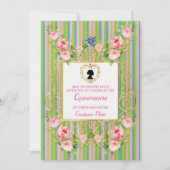 Verfijnde Regency Era Quinceanera uitnodiging (Voorkant)