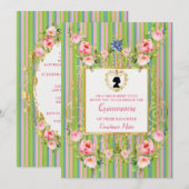 Verfijnde Regency Era Quinceanera uitnodiging (Voorkant / Achterkant)