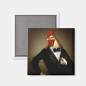 Verfijnde Rooster Painting Magnet (Voorkant / Achterkant)