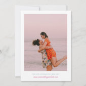 Verfijnde Roze Bloemen Tuin Thee Party Bruiloft Kaart (Achterkant)