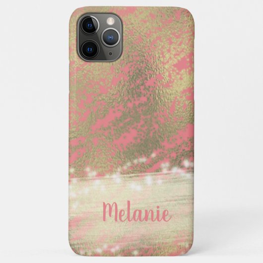 Verfijnde Roze Folie Glittery Sweet 16 Case-Mate iPhone Case (Achterkant)