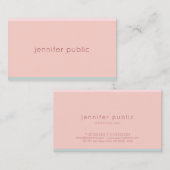 Verfijnde Roze Groene Moderne Eenvoudige Sjabloon Visitekaartje (Voorkant / Achterkant)