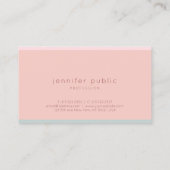 Verfijnde Roze Groene Moderne Eenvoudige Sjabloon Visitekaartje (Achterkant)