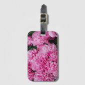 Verfijnde Roze Pioen Bagagelabel (Voorkant (verticaal))