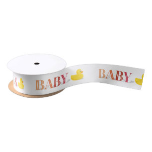 Verfijnde rubber Duck Baby shower Ribbons Satijnen Lint