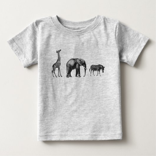 Verfijnde Safari, Giraffe, olifant en Zebra (Voorkant)