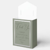 Verfijnde Sage & Zilveren Bruiloft Bedankdoosjes (Geopend)