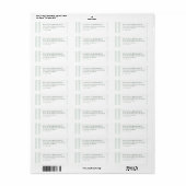 Verfijnde Salie Minimalist Etiket (Full Sheet)