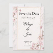 Verfijnde Save the Dates Kaart (Voorkant)