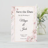 Verfijnde Save the Dates Kaart (Staand voorkant)