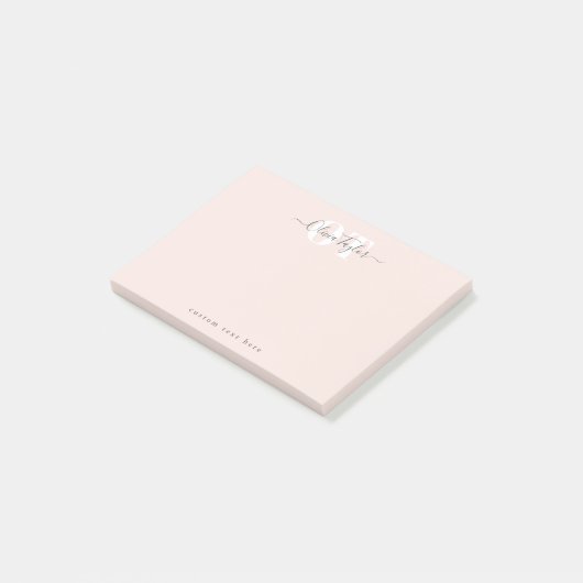 Verfijnde schrijfbenodigdheden voor Blush Modern S Post-it® Notes (Schuin)