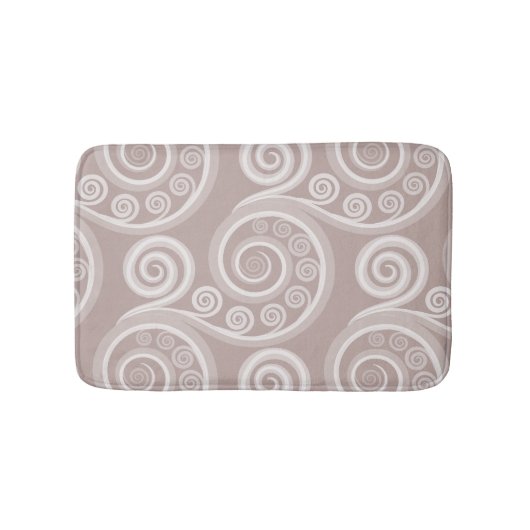 Verfijnde Silver-Grey Fern Leaves Bath Mat (Voorkant)