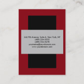 Verfijnde Silver Grey Red Professional Visitekaartje (Achterkant)